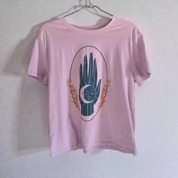 Sonoma Tops - Sonoma Hamsa 🪬 Graphic Design Light Purple Size Medium Yoga Tee Short Sleeve